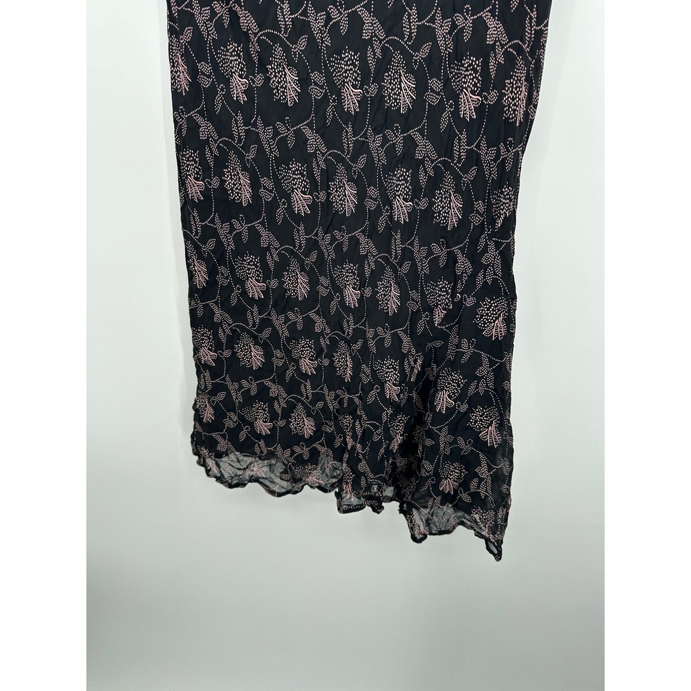 VTG Women Y2K 90s Midi Skirt L Floral Whimsigoth Dark Romantic Fairy - Picture 5 of 5